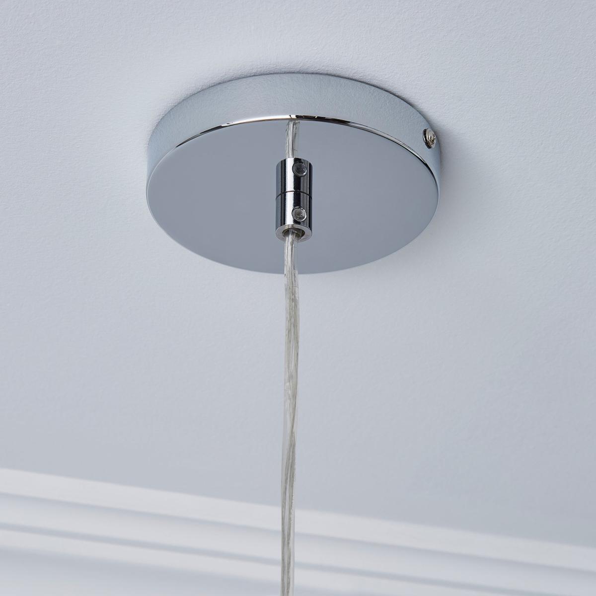 Leah 1 Light Pendant Rope Glass Ceiling Fitting Clear – image 4