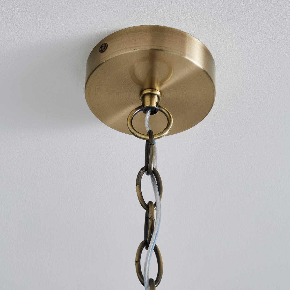 Trio 3 Light Pendant Natural Ceiling Fitting Brown – image 4