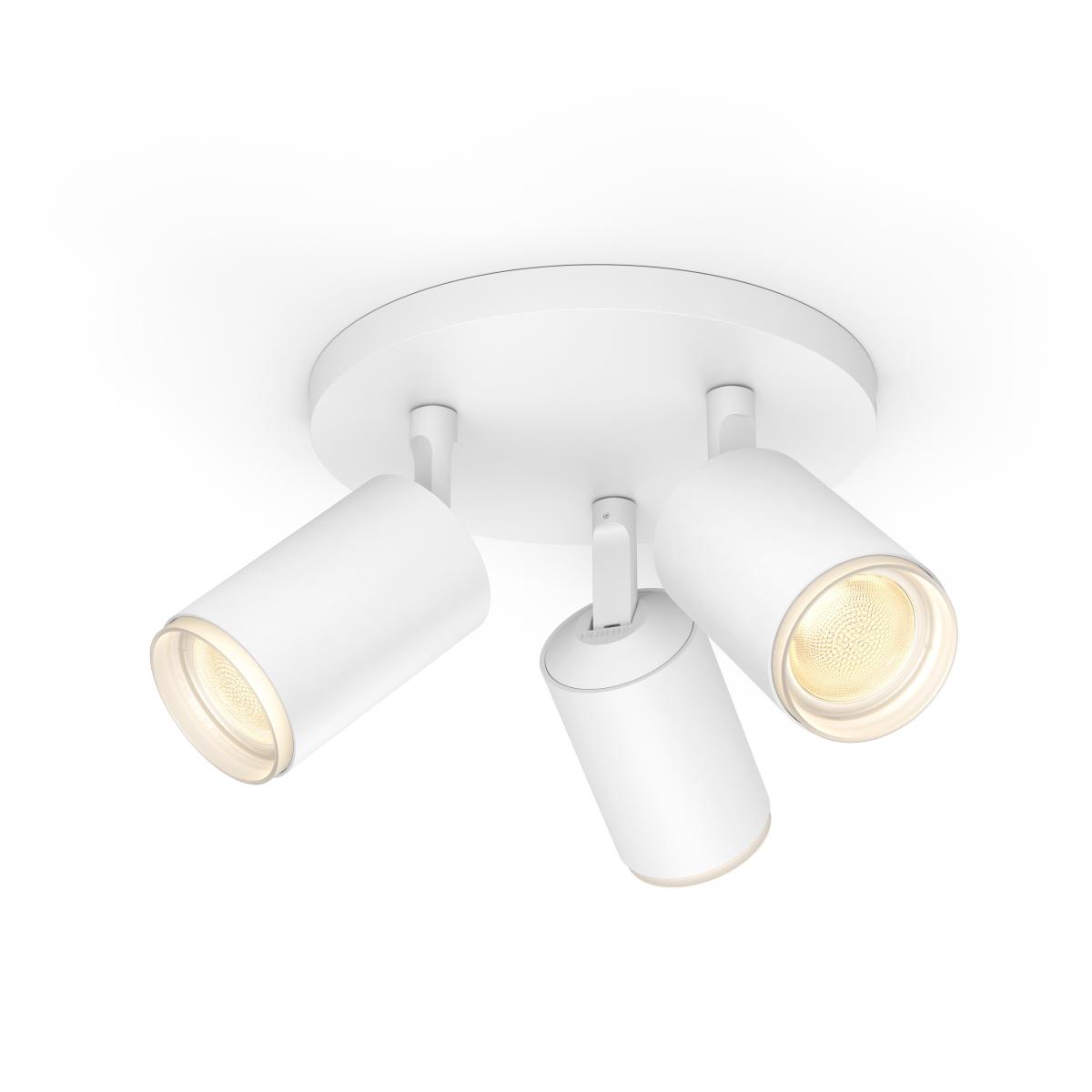 Philips HUE Fugato 3 Light Smart LED Ceiling Spotlight Plate White – image 2