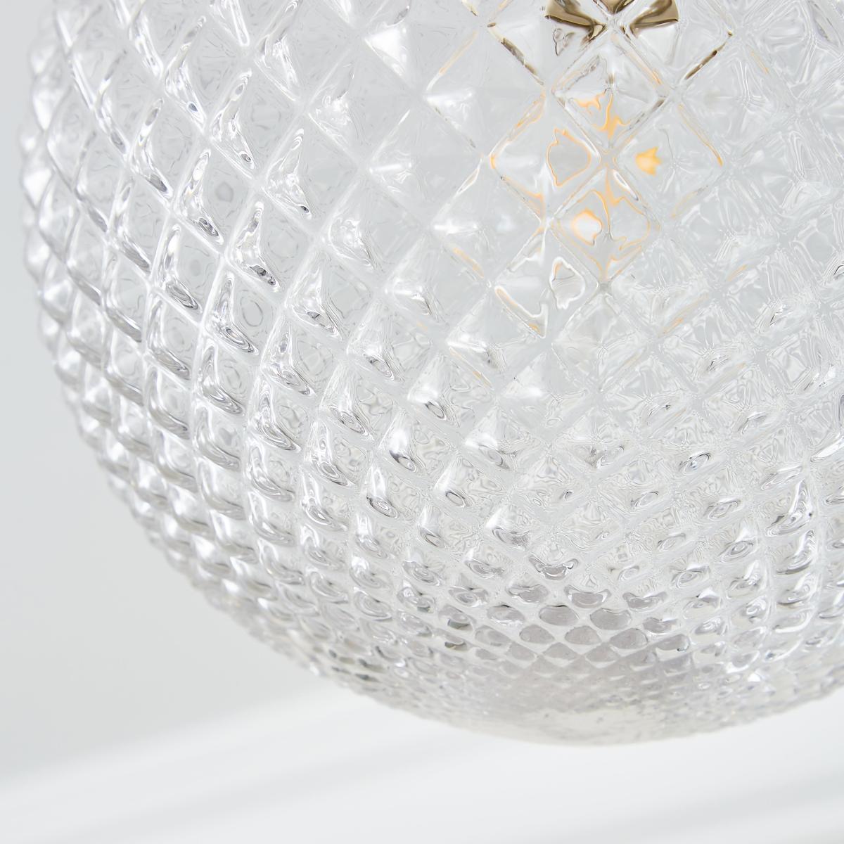 Vaughn 1 Light Globe Flush Ceiling Fitting Silver – image 3
