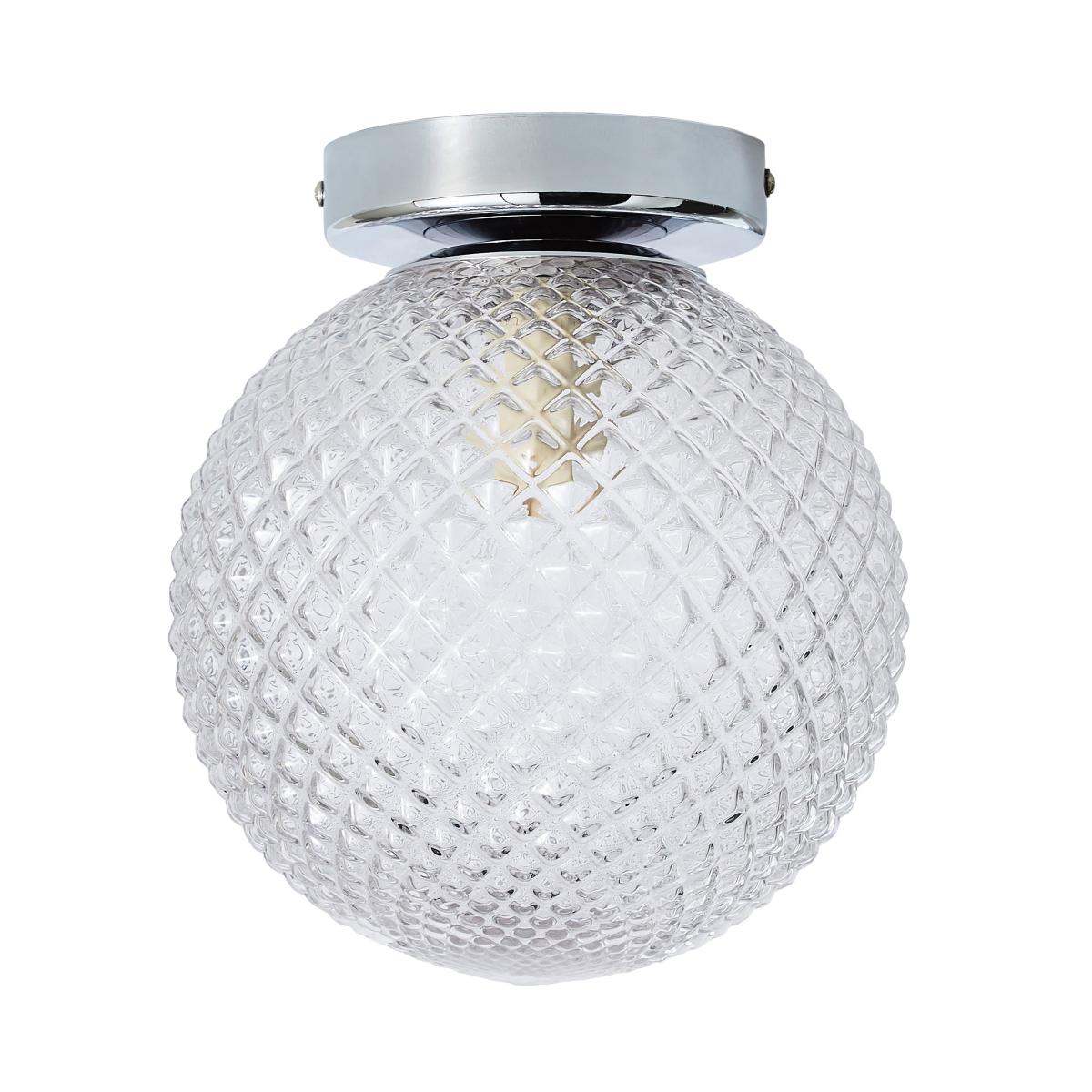 Vaughn 1 Light Globe Flush Ceiling Fitting Silver – image 4