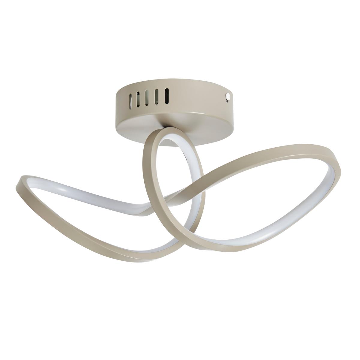 Octtava LED Semi Flush Ceiling Fitting Beige – image 4