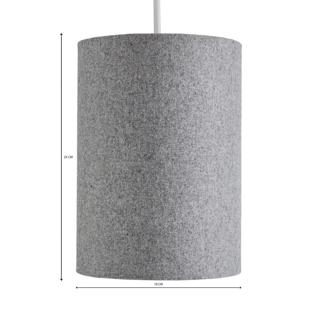Marl Felt 18cm Grey Cylinder Shade Grey – image 5