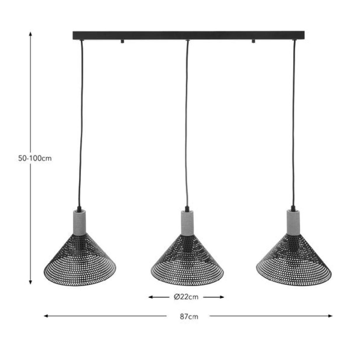 Perry Mesh Industrial Adjustable 3 Light Diner Ceiling Light – image 6