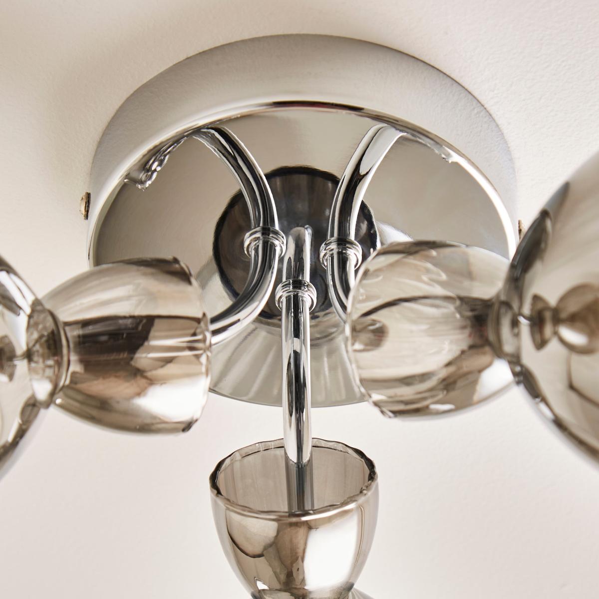 Sylvia 3 Light Flush Ceiling Light Silver – image 3