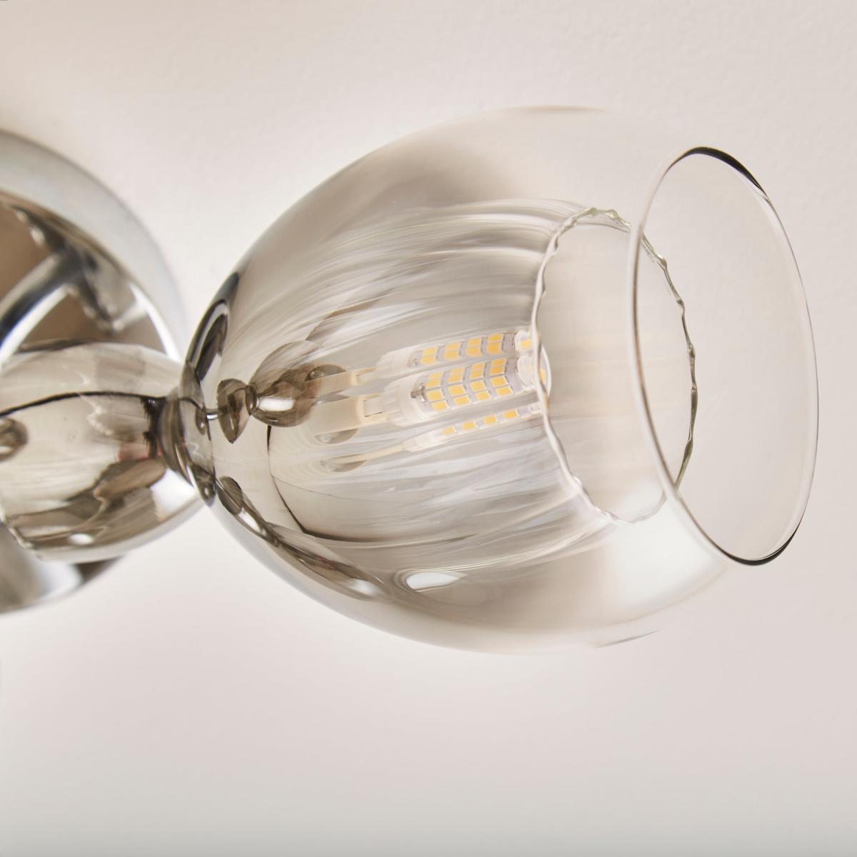 Sylvia 3 Light Flush Ceiling Light Silver – image 4