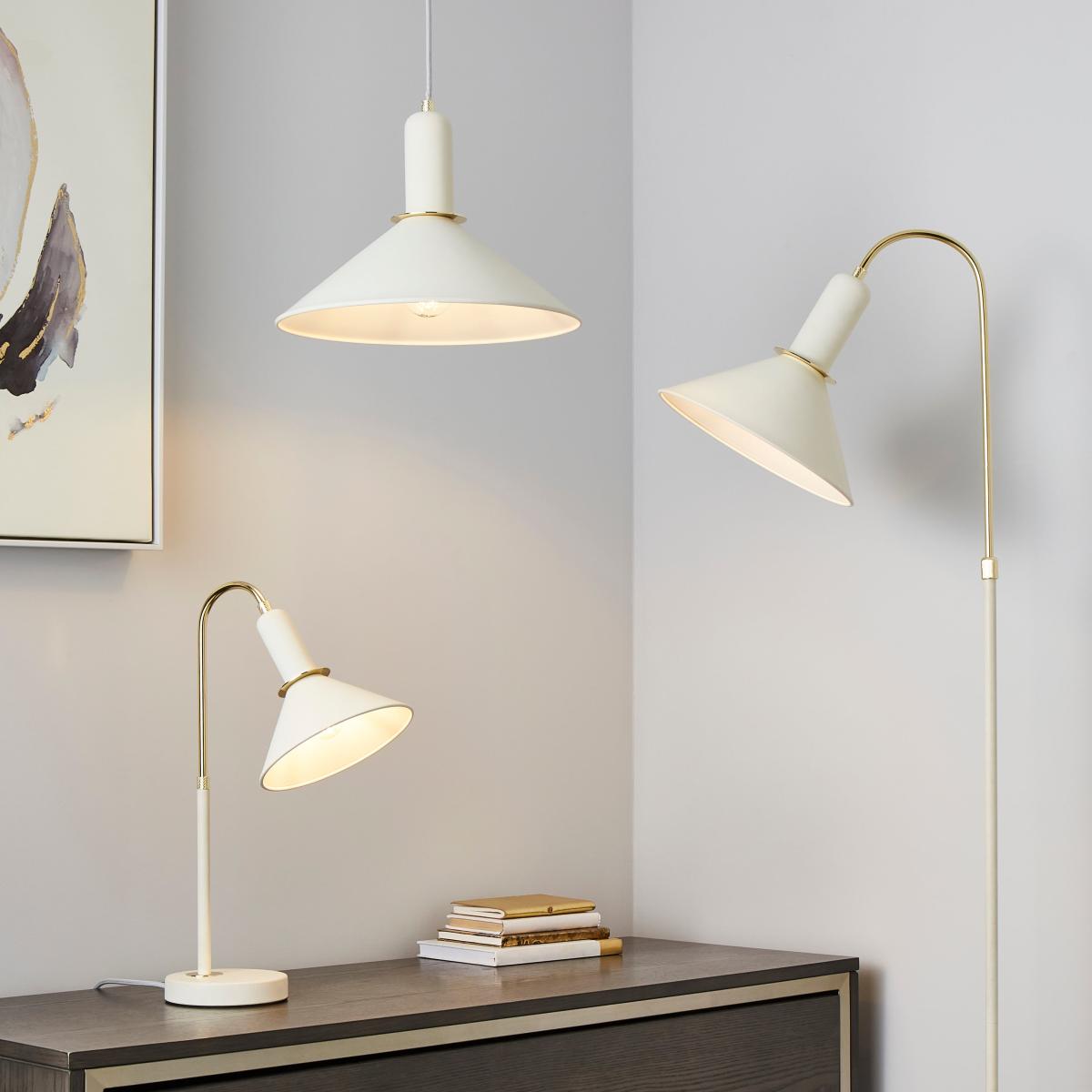 Corben 1 Light Pendant Ceiling Fitting Gold – image 6
