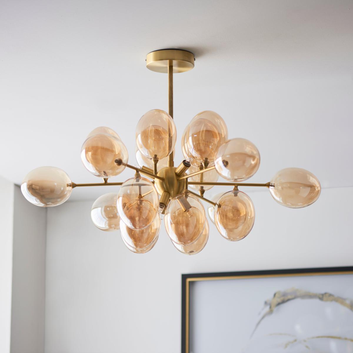 Vogue Dianthe 6 Light Ceiling Fitting Champagne – image 2