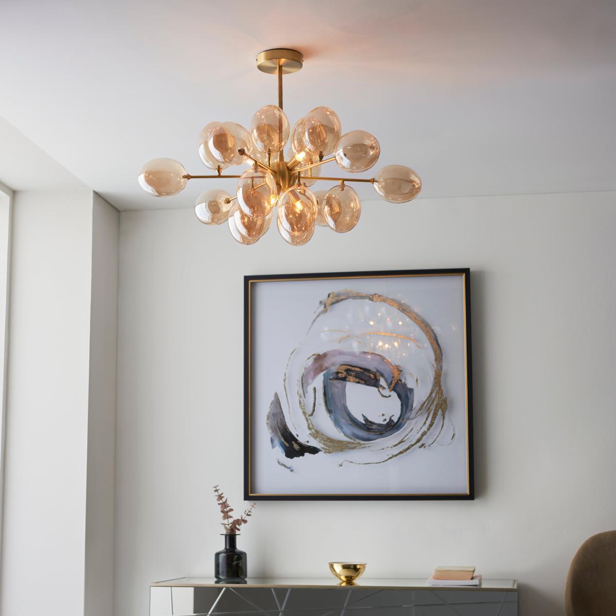 Vogue Dianthe 6 Light Ceiling Fitting Champagne – image 5