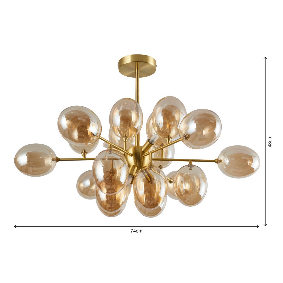 Vogue Dianthe 6 Light Ceiling Fitting Champagne – image 9