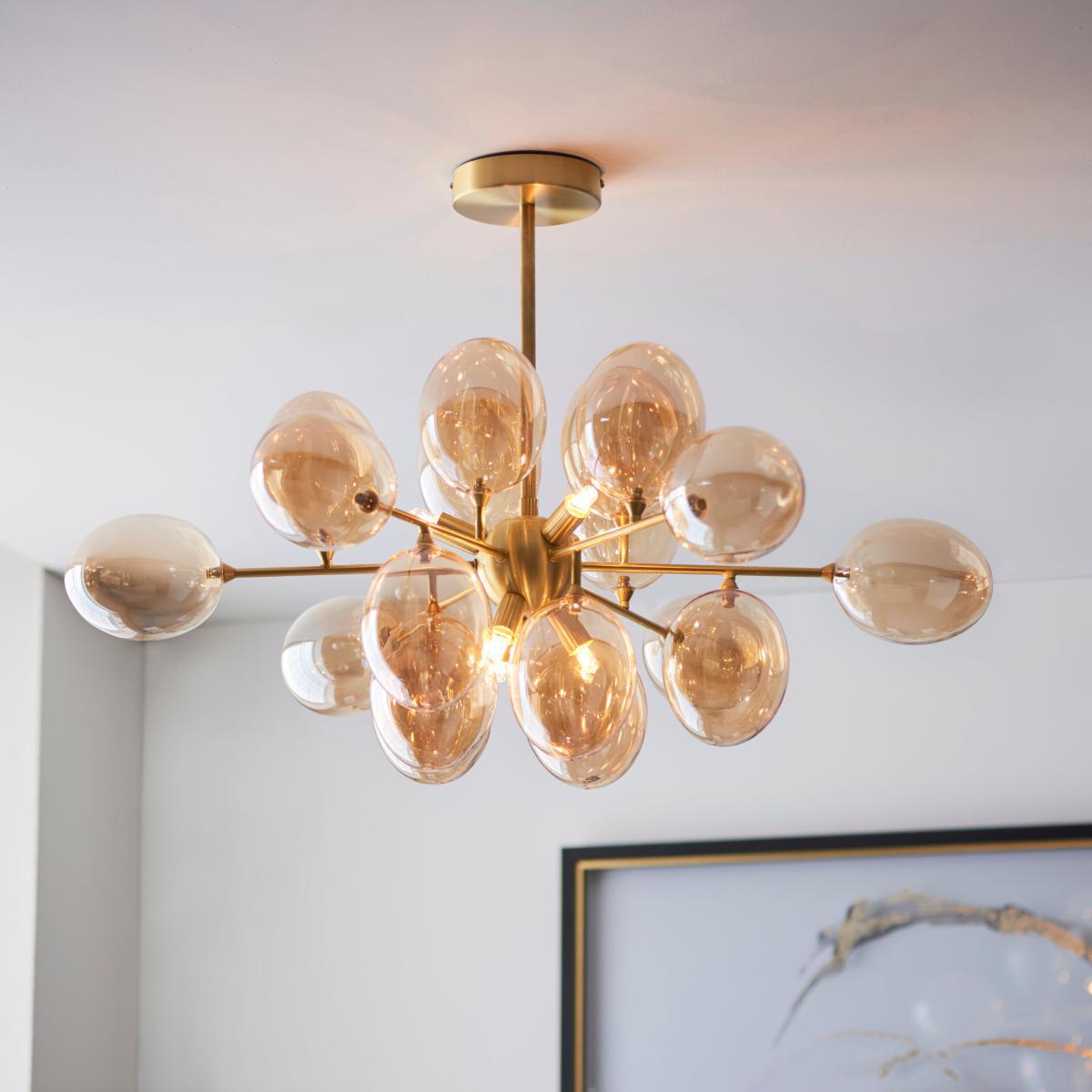 Vogue Dianthe 6 Light Ceiling Fitting Champagne – image 1