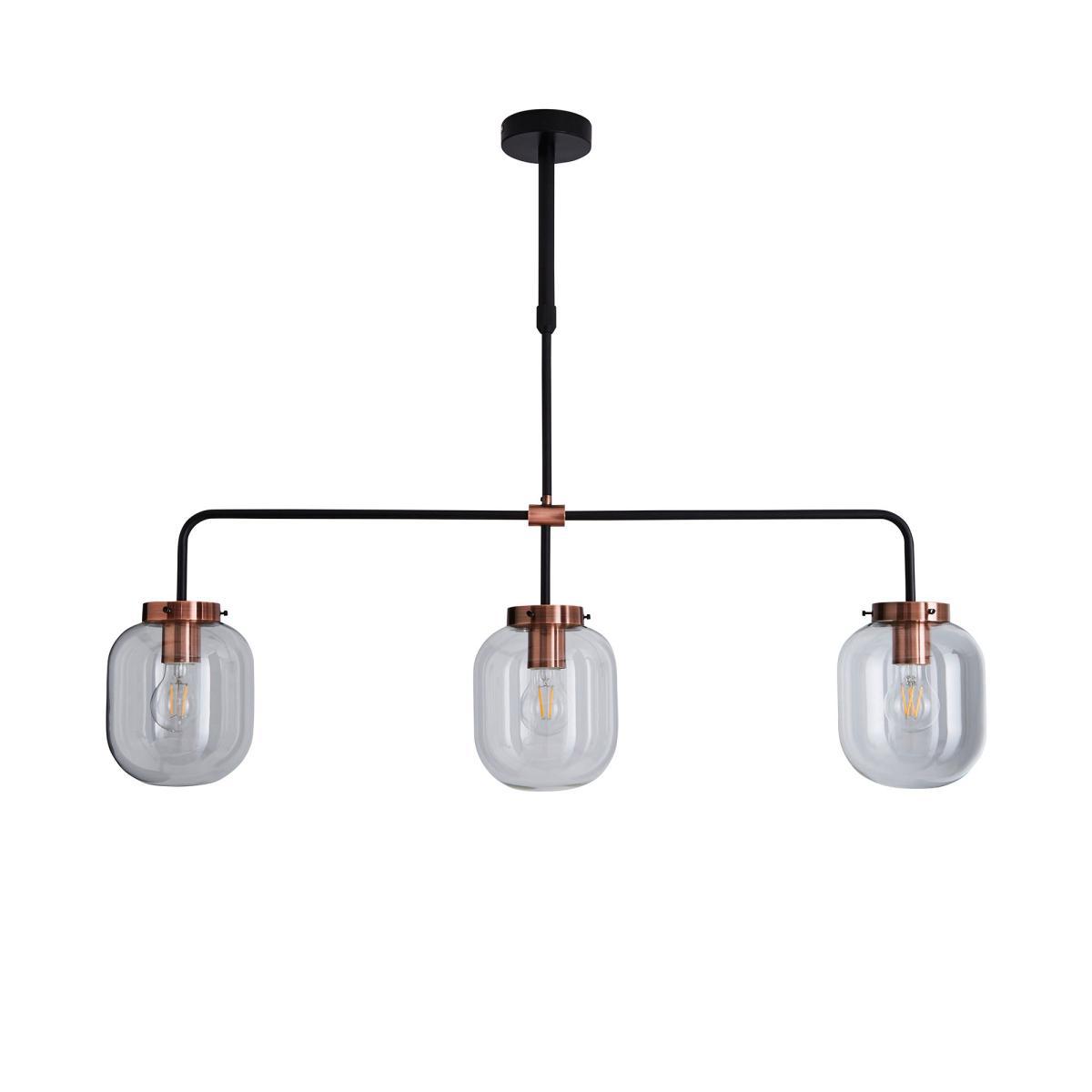 Dayo 3 Light Bar Ceiling Fitting Clear – image 5