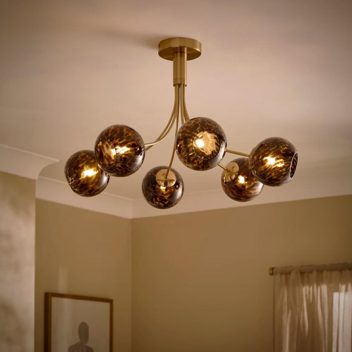 Kira 6 Light Tortoiseshell Ceiling Light – image 2
