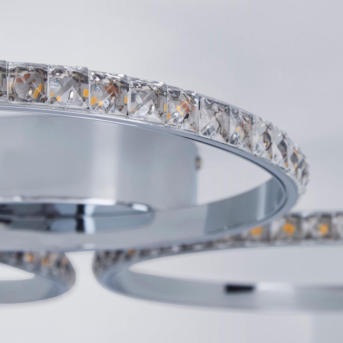 Oraylia 3 Light Integrated LED Hoops Jewel Chrome Ceiling Fitting Chrome – image 3