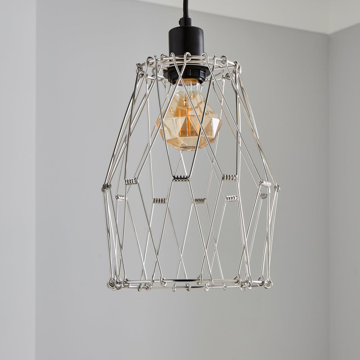 Frances Easy Fit Pendant Shade Silver – image 6