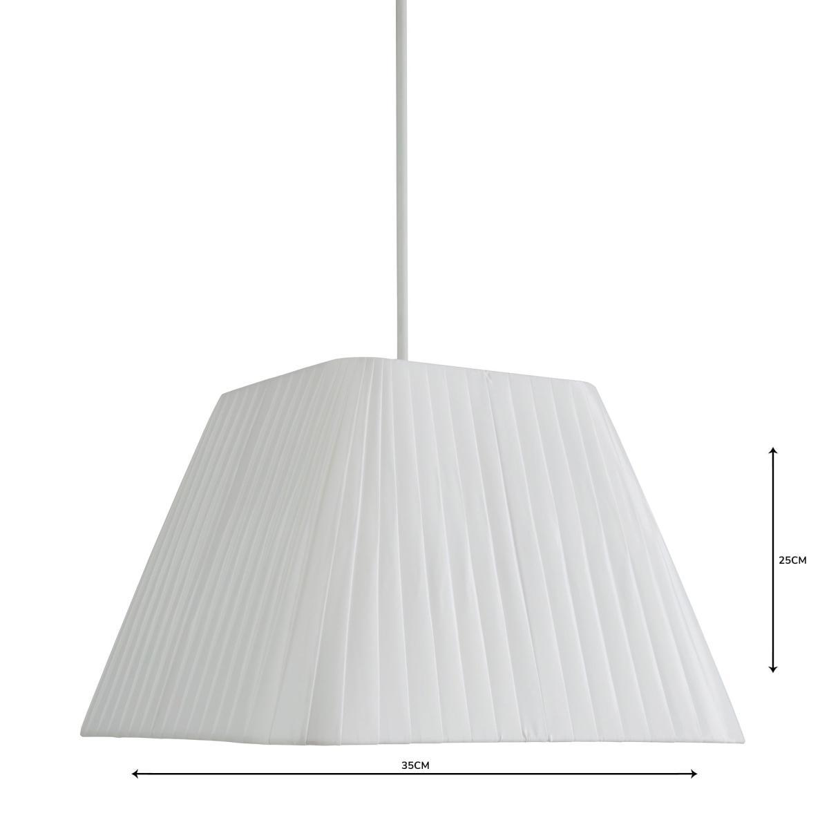 Square Pleat 35cm Tapered Square Ivory Shade Cream – image 4