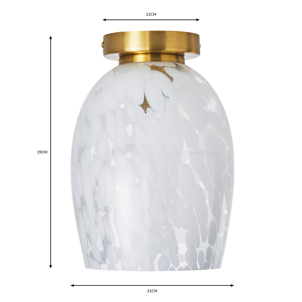 Lilo 1 Light Flush Ceiling Fitting White – image 6