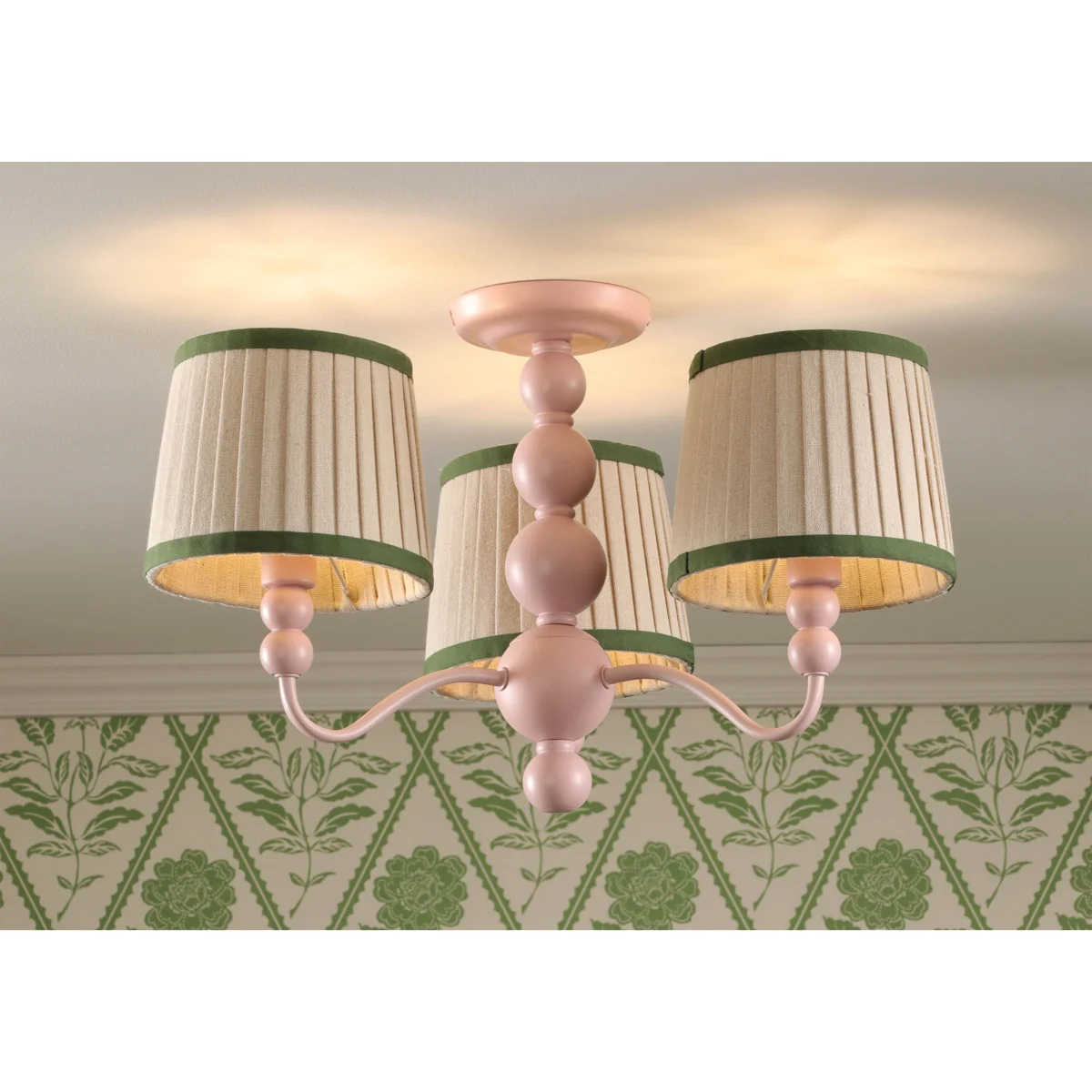 Joules - Harewood Wooden 3 Light Semi Flush Ceiling Light – image 2