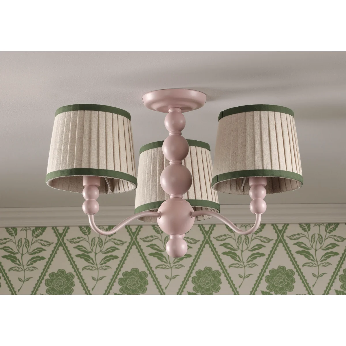 Joules - Harewood Wooden 3 Light Semi Flush Ceiling Light – image 3