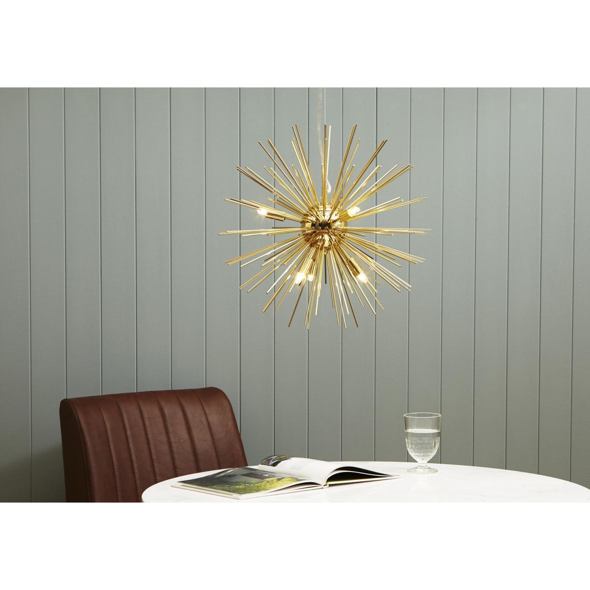 Zena 6 Light Starburst Ceiling Light - Gold – image 2