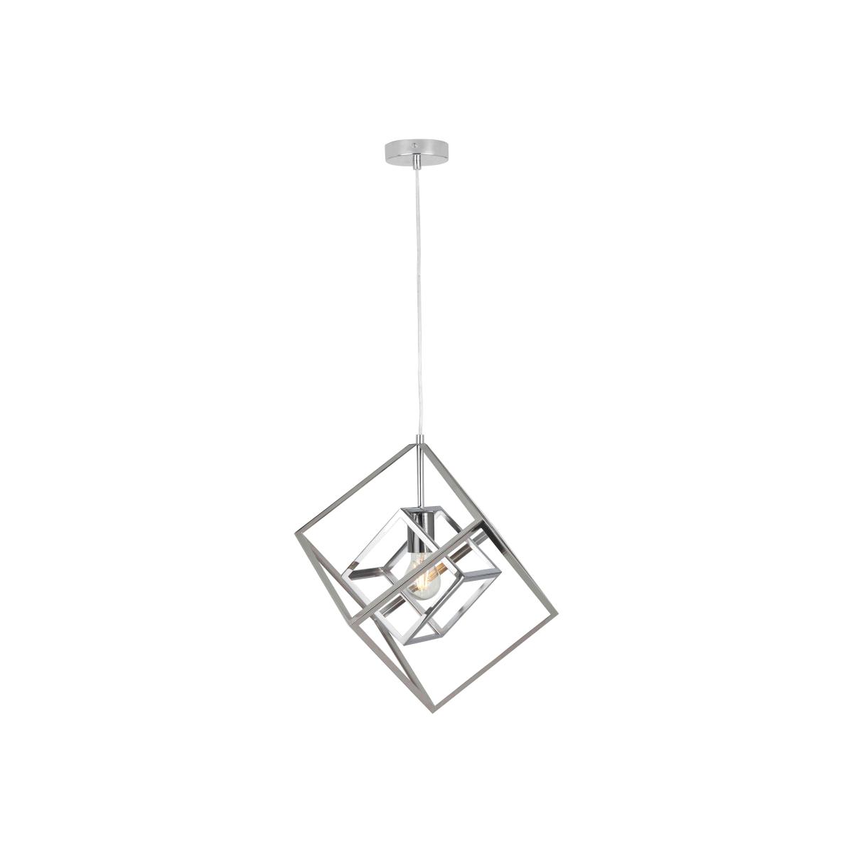 Alessio Cube 1 Light Pendant - Nickel – image 1