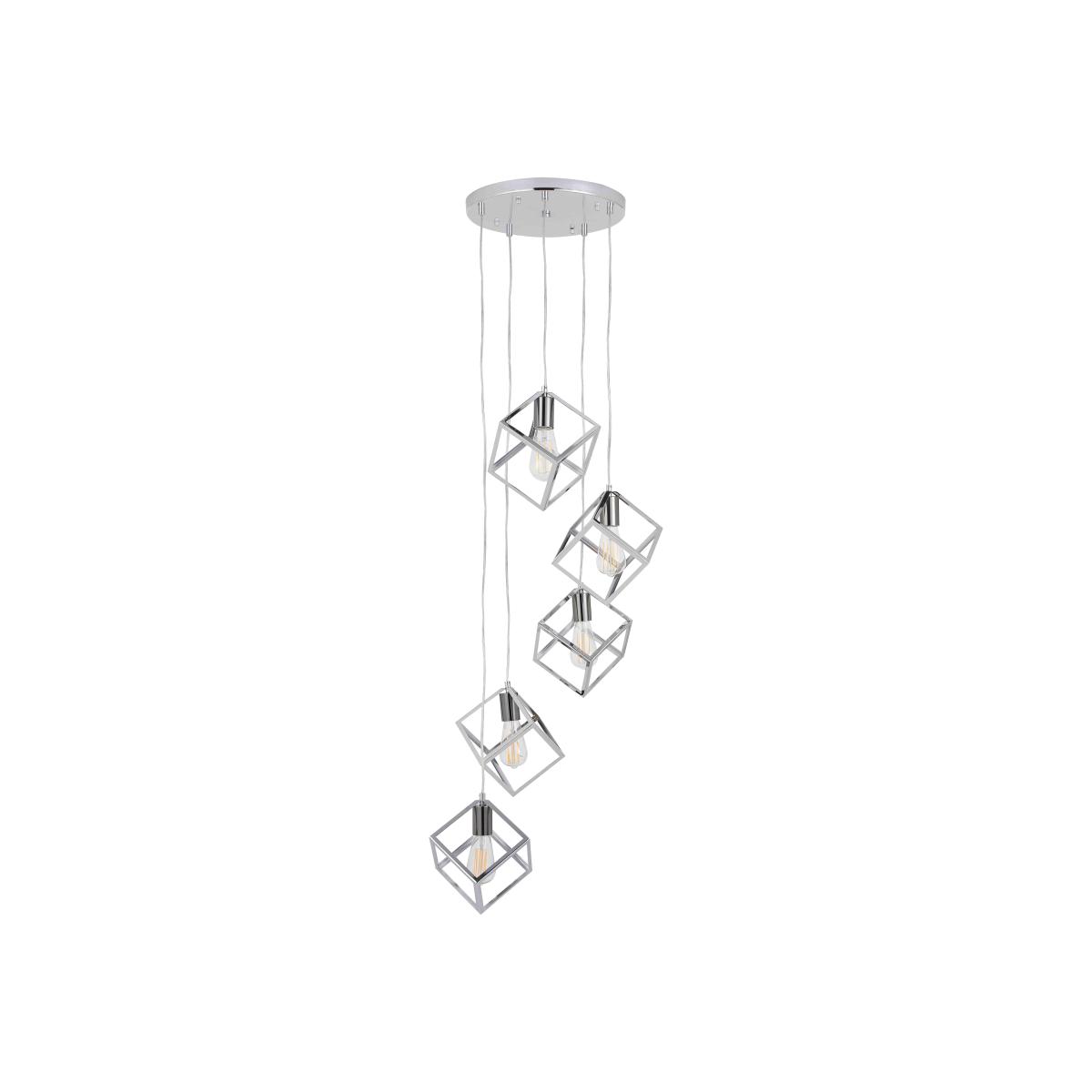 Alessio Cluster 5 Light Pendant - Nickel – image 1