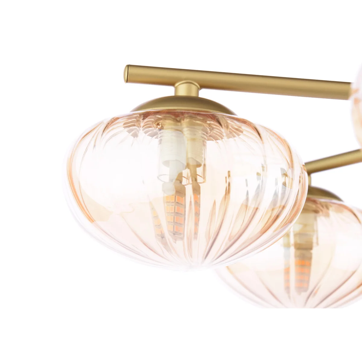 Edin Glass 6 Light Semi Flush Ceiling Light – image 3