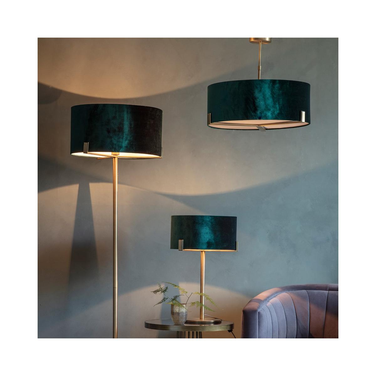 Brass Ceiling Light with Emerald Green Shade - Nicholson – image 2