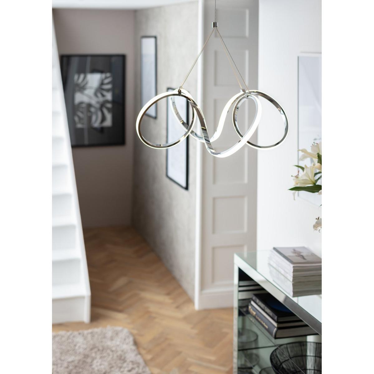 Habitat Spiral LED Pendant Ceiling Light - Chrome – image 2
