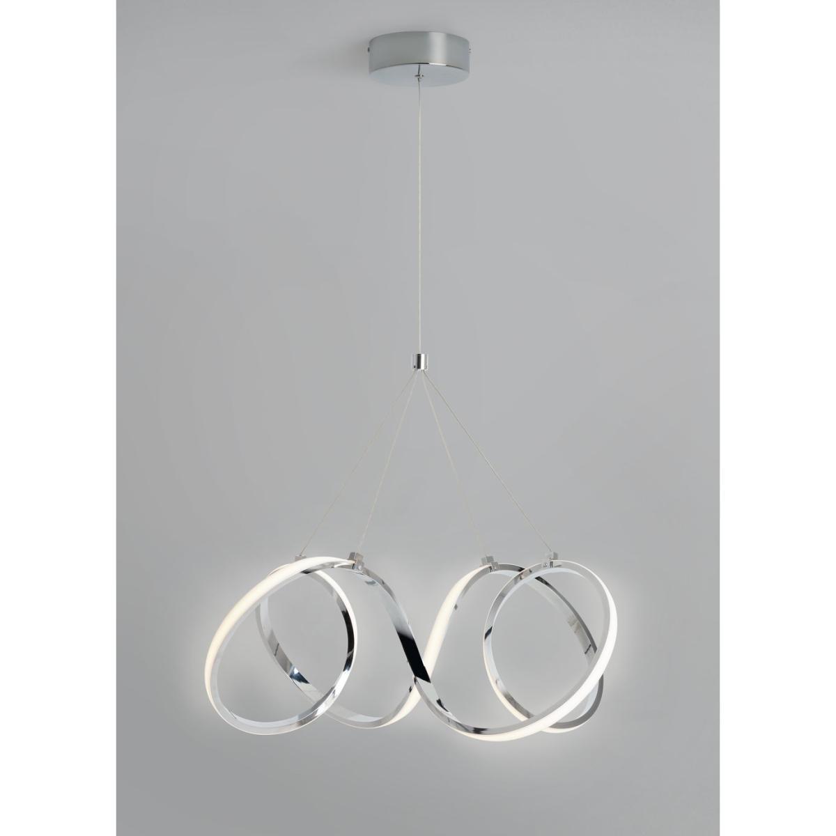 Habitat Spiral LED Pendant Ceiling Light - Chrome – image 3