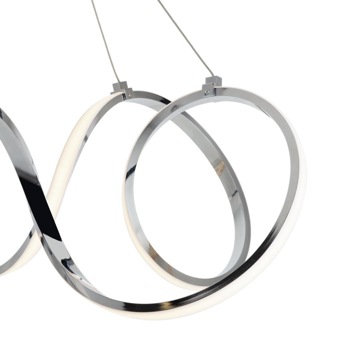Habitat Spiral LED Pendant Ceiling Light - Chrome – image 4