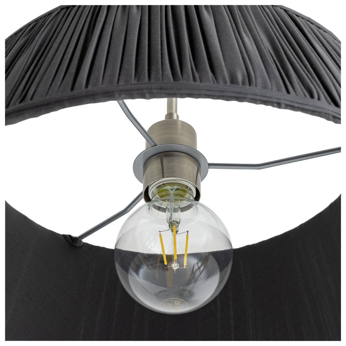 Habitat Pleated Metal Pendant Light - Satin Nickel – image 5