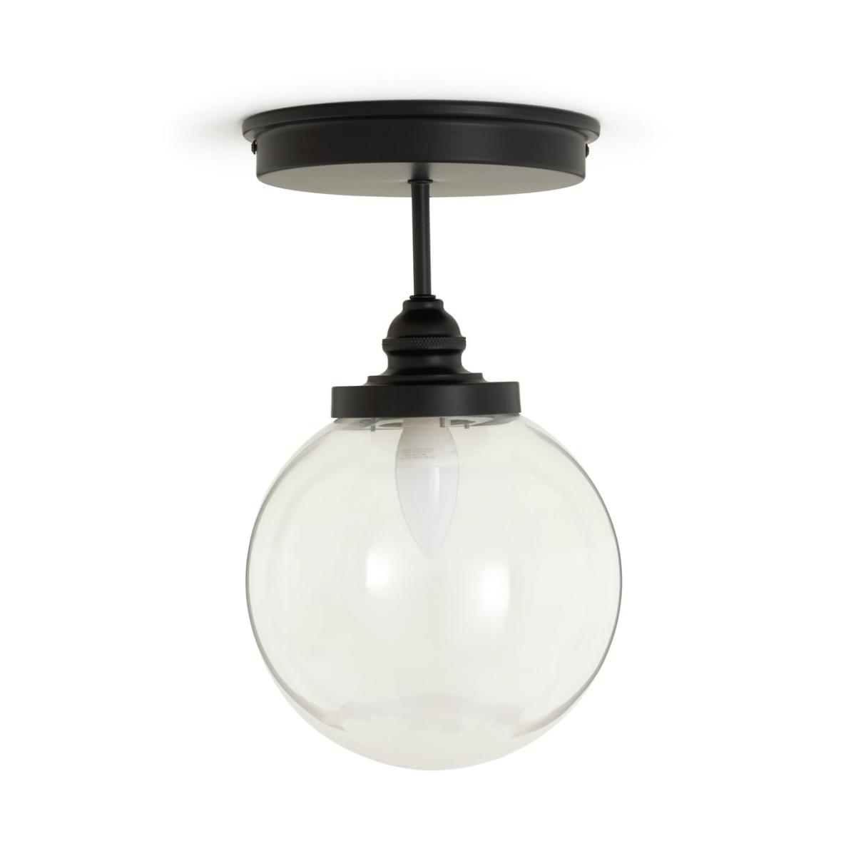 Habitat Globe Metal Bathroom Pendant Light - Black – image 3