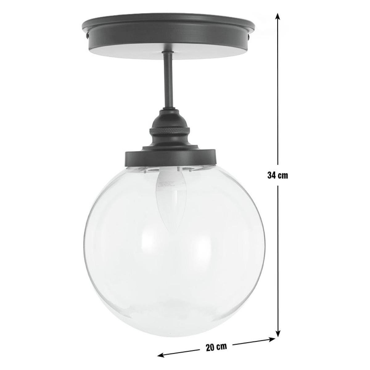 Habitat Globe Metal Bathroom Pendant Light - Black – image 4