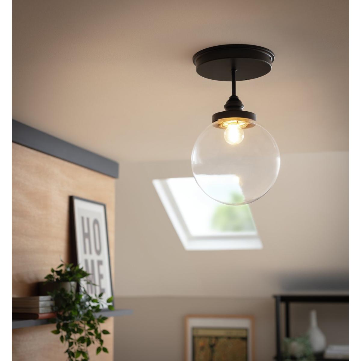 Habitat Globe Metal Bathroom Pendant Light - Black – image 9