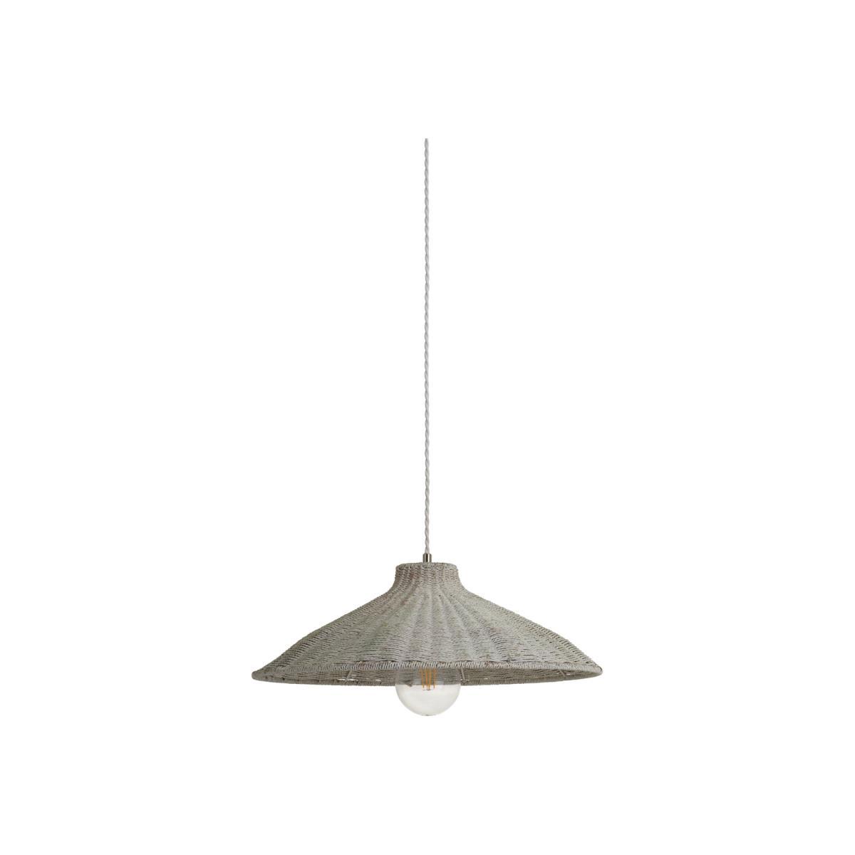 Habitat Apus Rattan Pendant - Whitewash – image 1