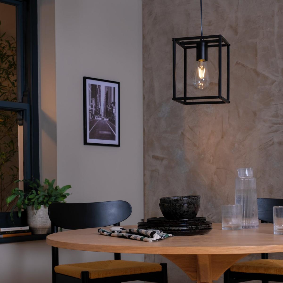 Habitat Carriage Metal Pendant Light - Matt Black – image 7