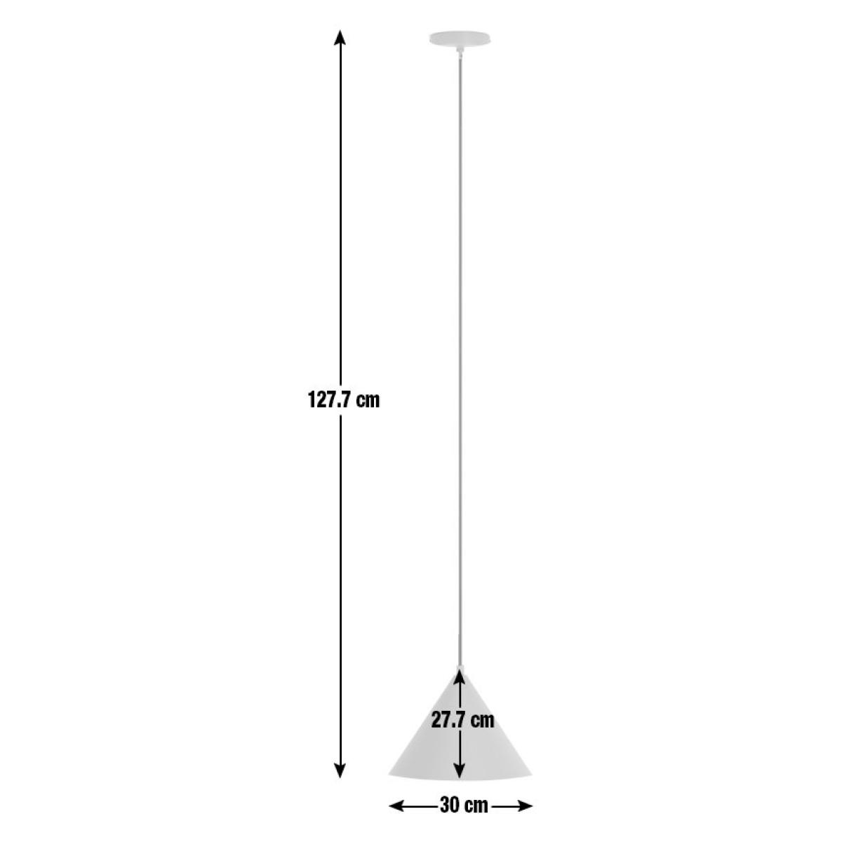Habitat Cone 30cm Metal Ceiling Pendant Light - Grey – image 7