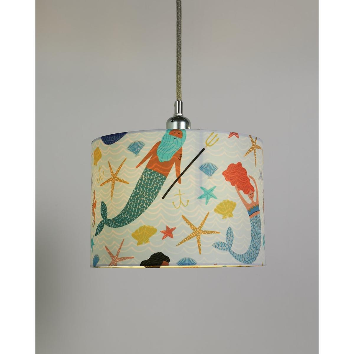 Habitat Kids Mermaid 25cm Drum Shade - Multicolour – image 3