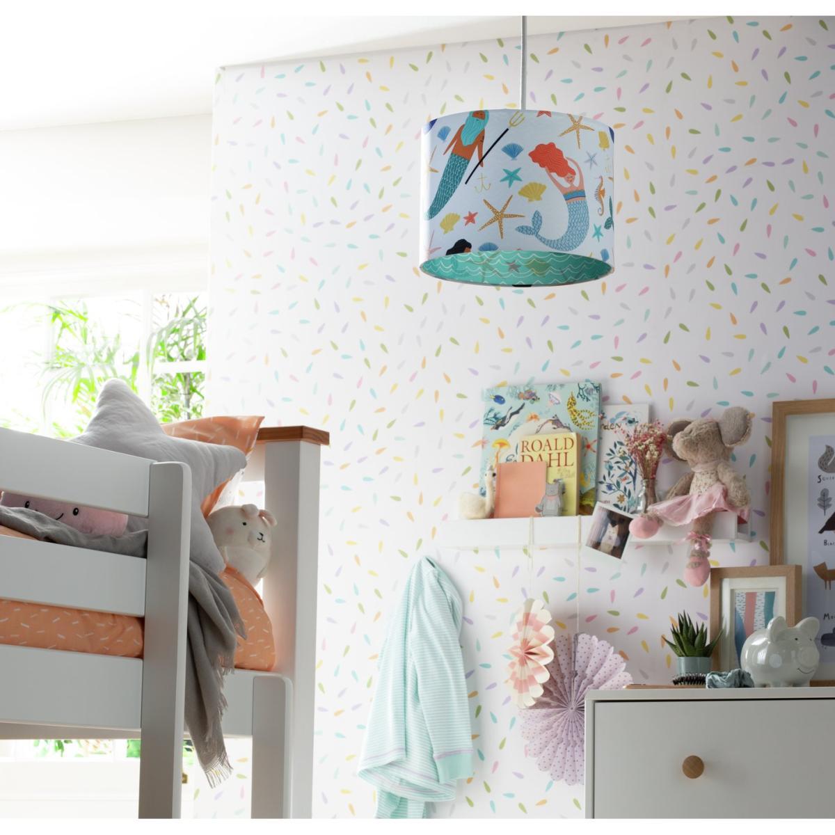Habitat Kids Mermaid 25cm Drum Shade - Multicolour – image 6