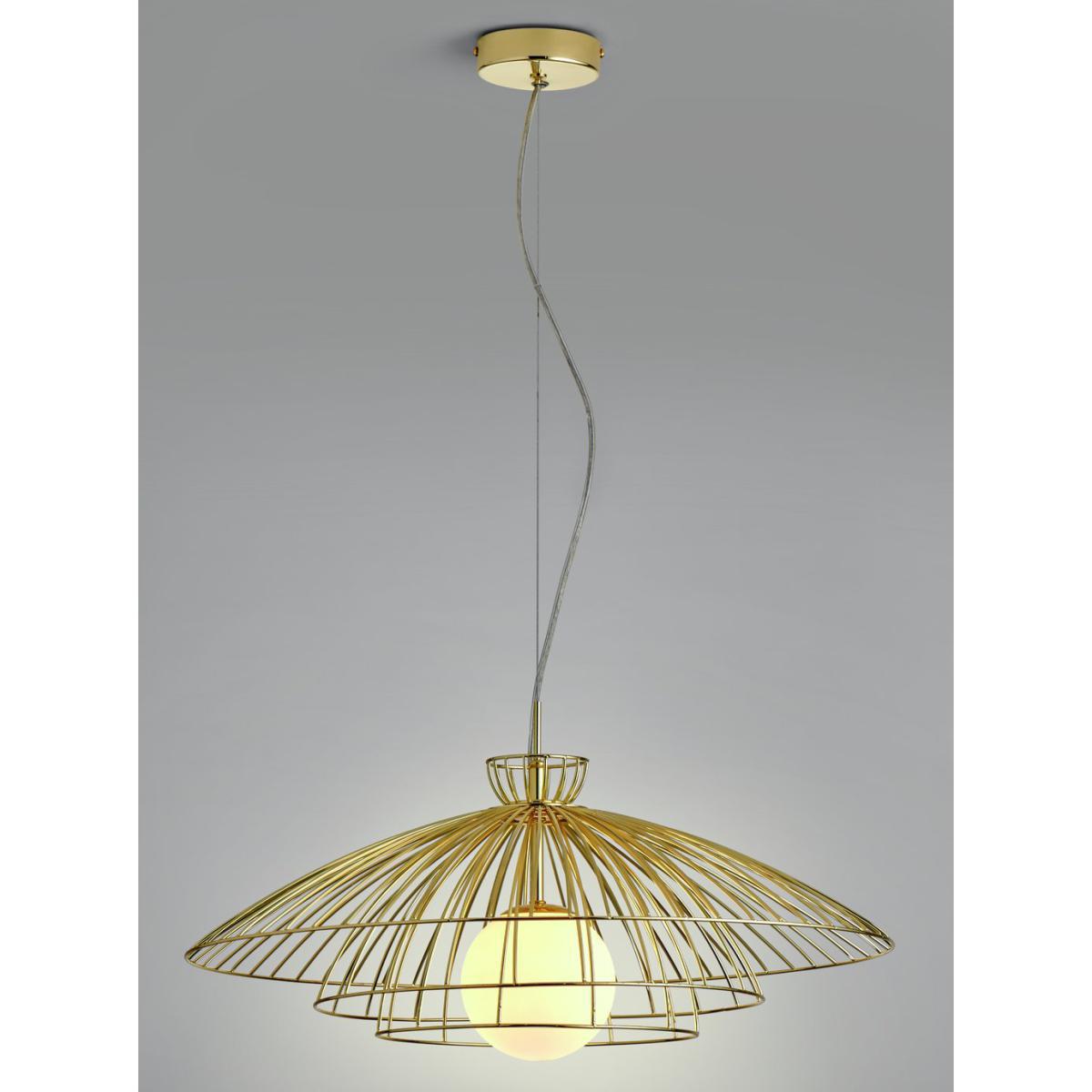 Habitat Kiso Opal 3 Tier Pendant Shade - Brass – image 2