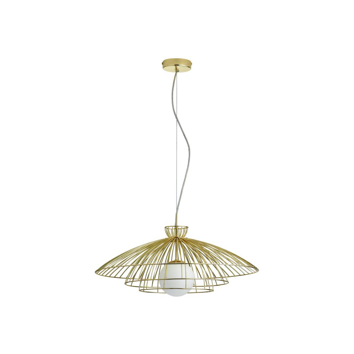 Habitat Kiso Opal 3 Tier Pendant Shade - Brass – image 1