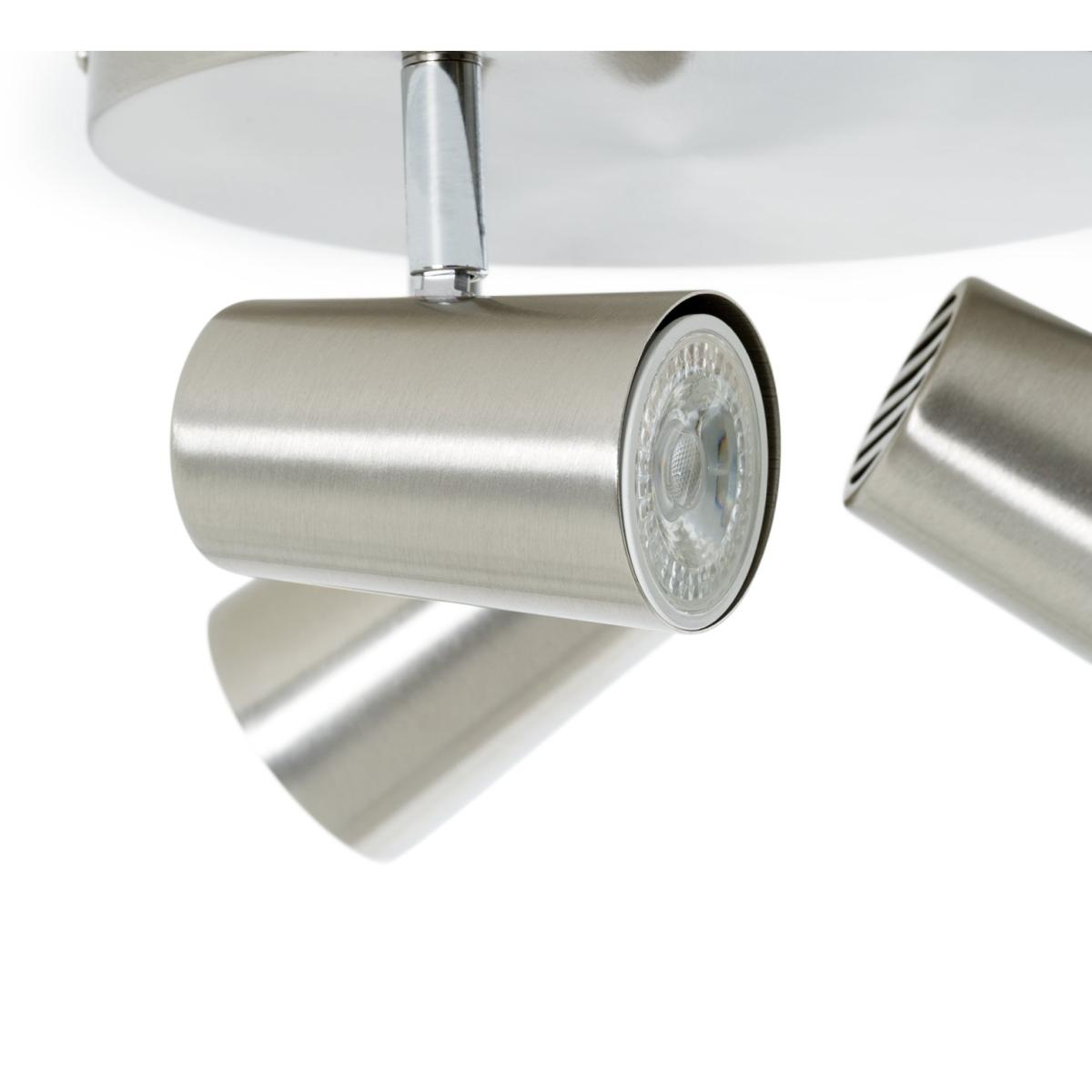 Habitat Spotlight 3 Light Plate - Brushed Chrome – image 3