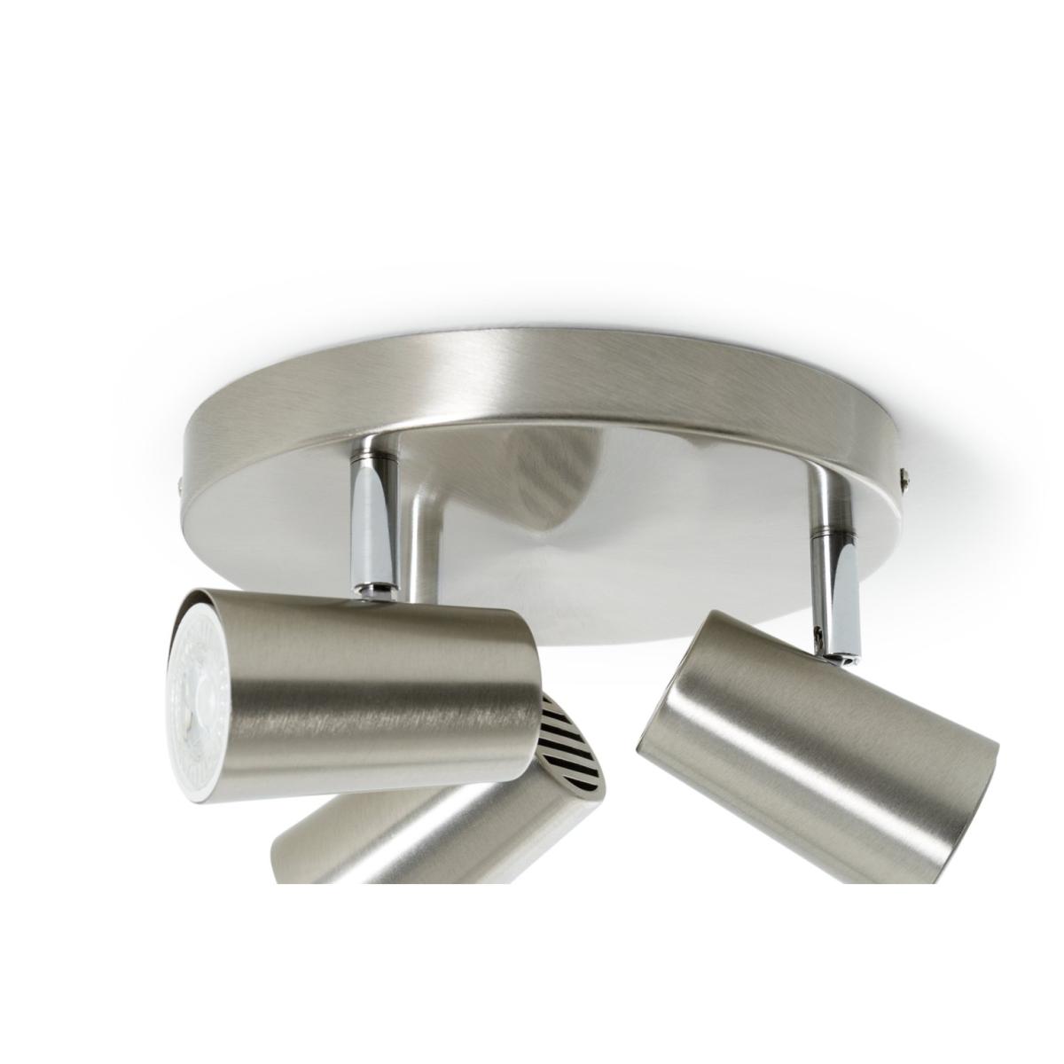Habitat Spotlight 3 Light Plate - Brushed Chrome – image 4
