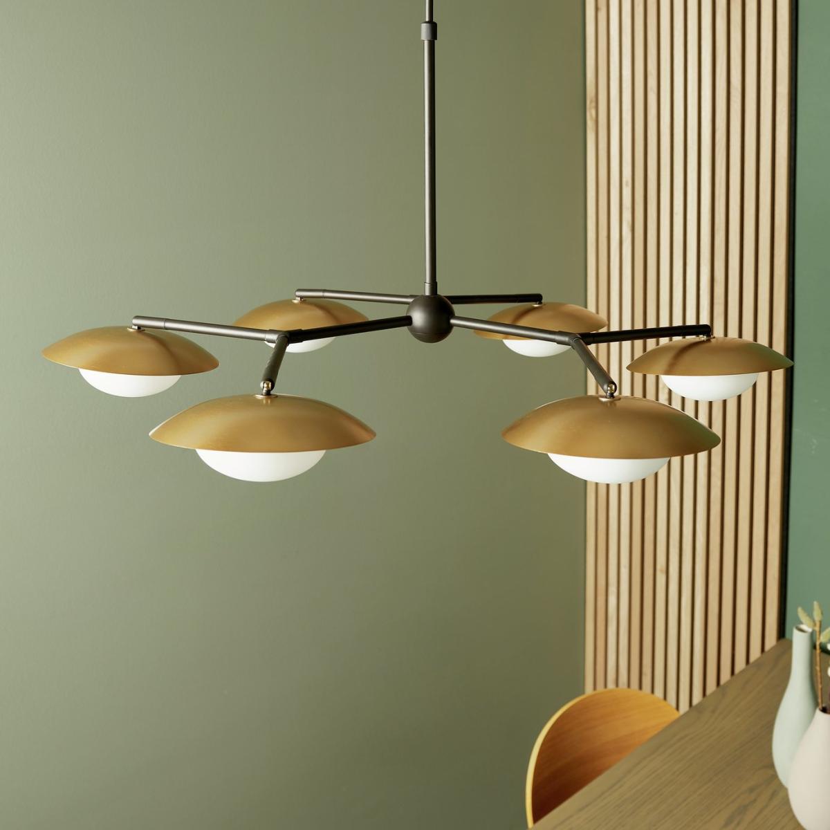 Shore Light Balser Metal 6 Light Flush Ceiling Light - Brass – image 3