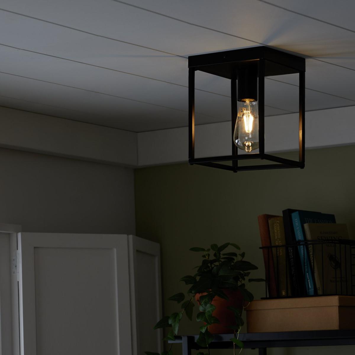 Habitat Carriage Metal Flush Ceiling Light - Matt Black – image 3