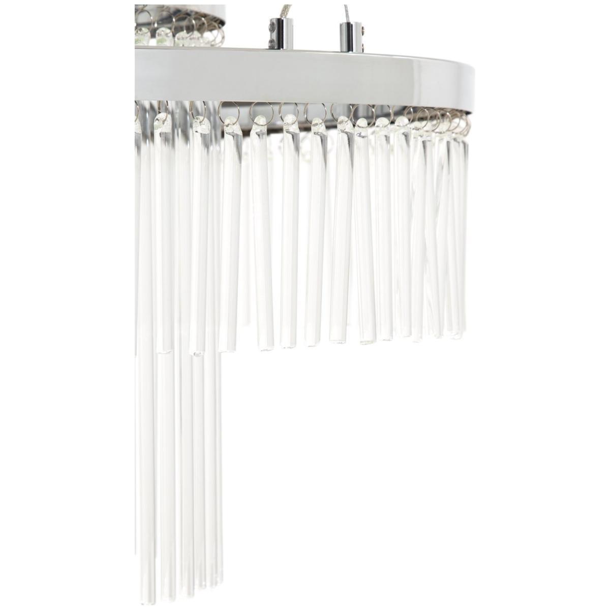 Habitat Yang 2 Tier Clear Rod LED Chandelier - Chrome – image 5