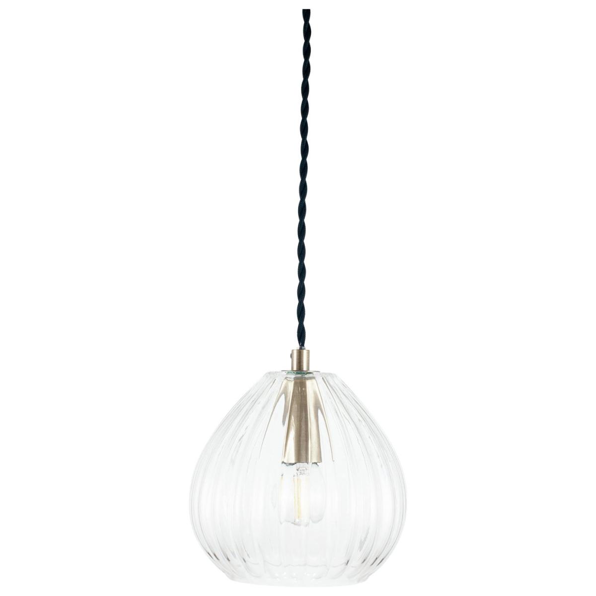 Pacific Ella Glass Teardrop Pendant Light - Brass – image 3