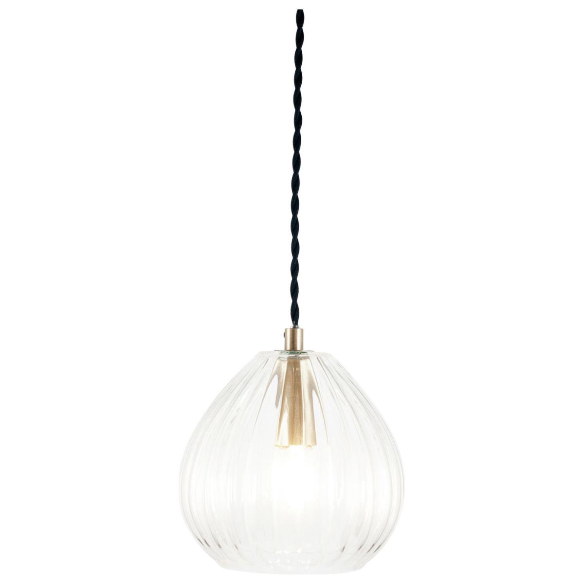 Pacific Ella Glass Teardrop Pendant Light - Brass – image 5