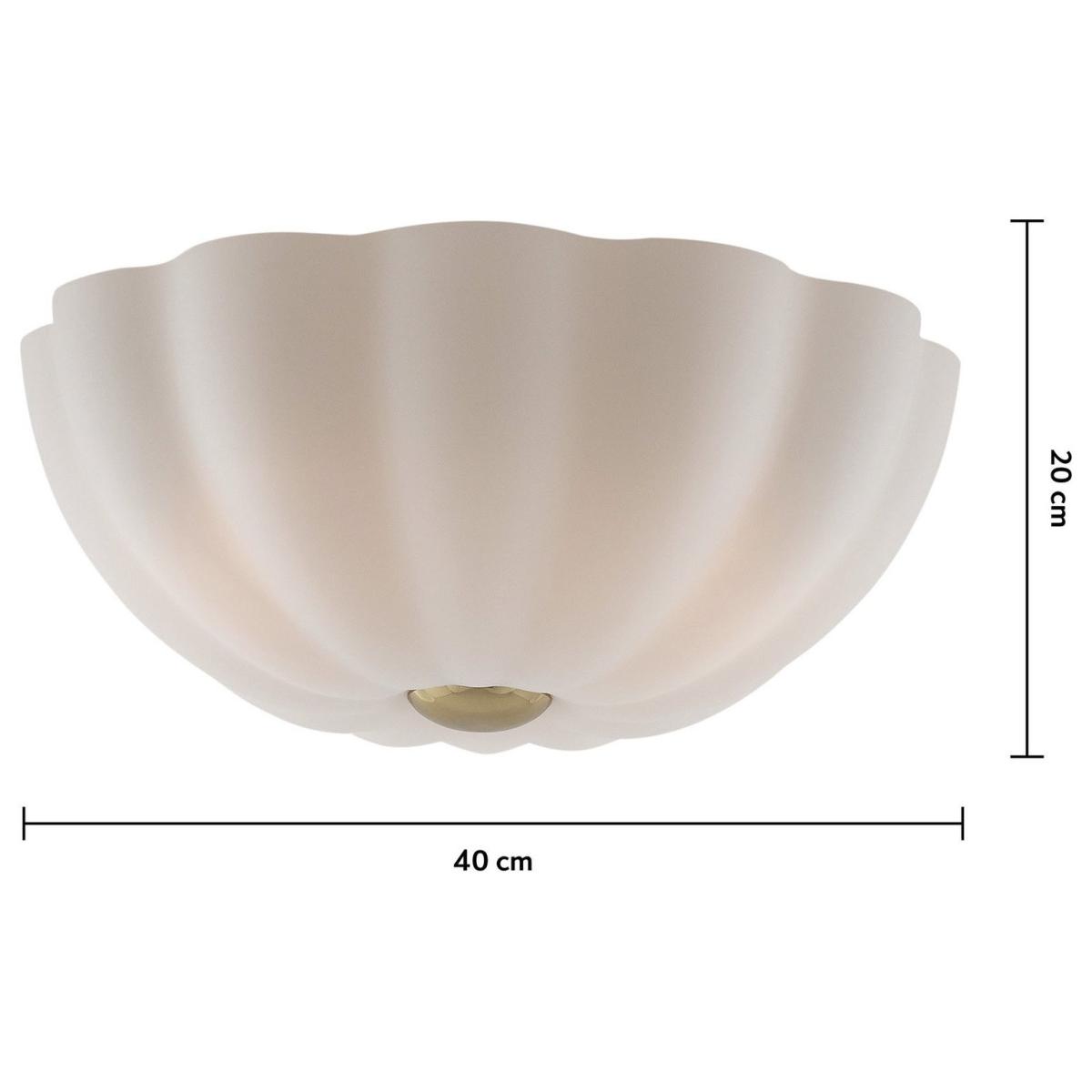 houseof Flower Metal & Glass Flush Ceiling Light - White – image 2
